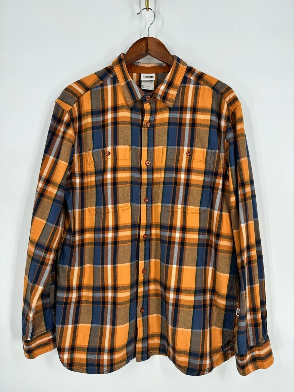 THE NORTH FACE Men Classic Plaid Arroyo Lightweight Flannel Button Down Shirt XL